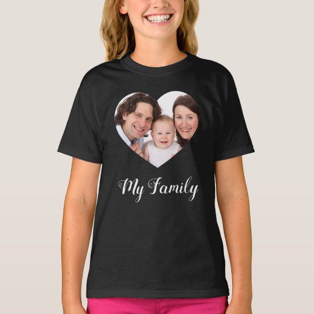T-shirt Create Your Own I love My family Valentine's Day (Devant)