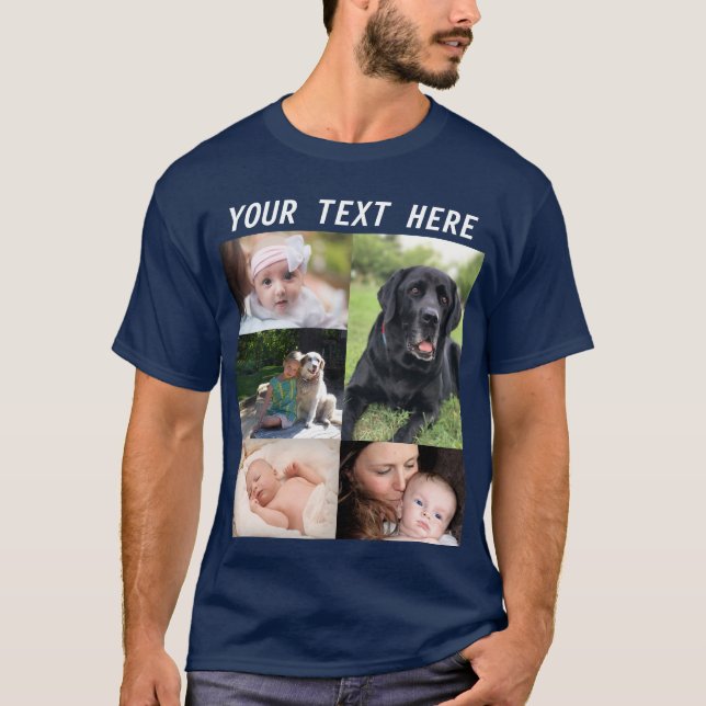 T-shirt Create your own picture Collage Photo Family (Devant)