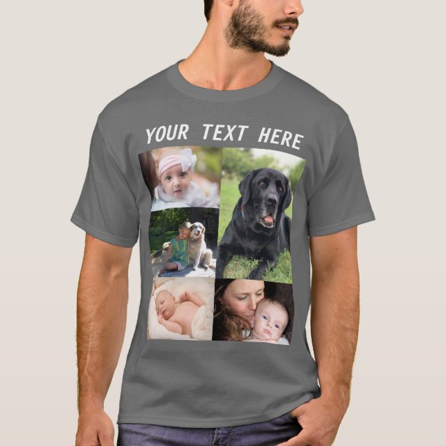 T-shirt Create your own picture Collage Photo Family (Devant)