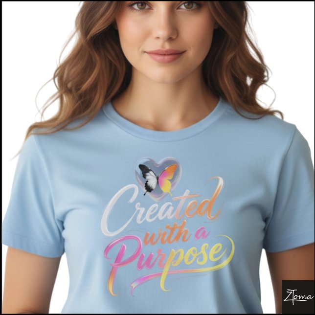 T-shirt Created Purpose Neon Glossy Script Graphic (Sample design. Several style are available to choose from, with the option to add a name & color.
)