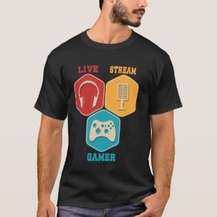 T-shirt Créateur de contenu Jeu en ligne Jeu vidéo Diffusi
