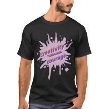 T-shirt créatif avec éclaboussures de peinture 'La
