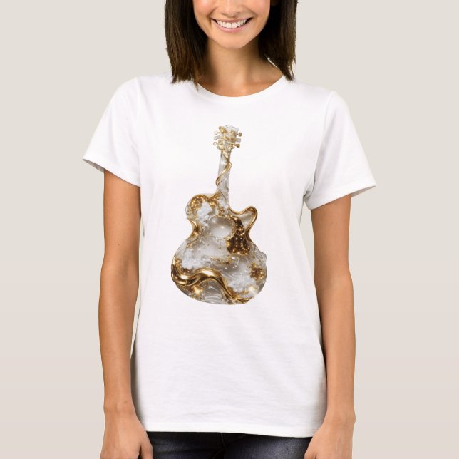 T-shirt Création abstraite ART argentée spirituelle (Devant)