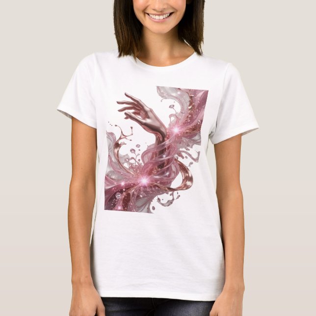 T-shirt Création argentée audacieuse MAINS D'ÉTERNITÉ (Devant)