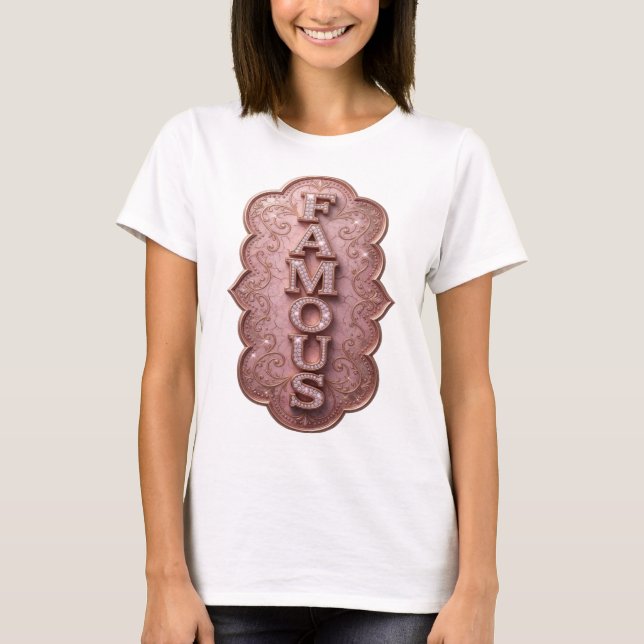 T-shirt Création célèbre en or chic (Devant)