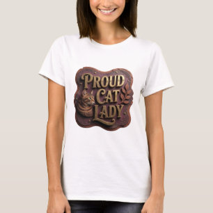 T-shirt Création Classique Or PROUD CAT LADY Déclaration d