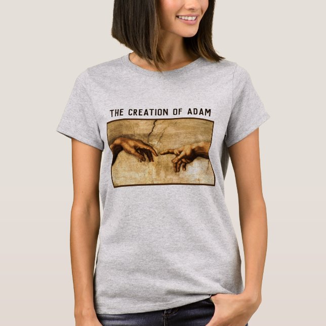 T-shirt "Création d'Adam" de Michel-Ange Buonarroti (Devant)