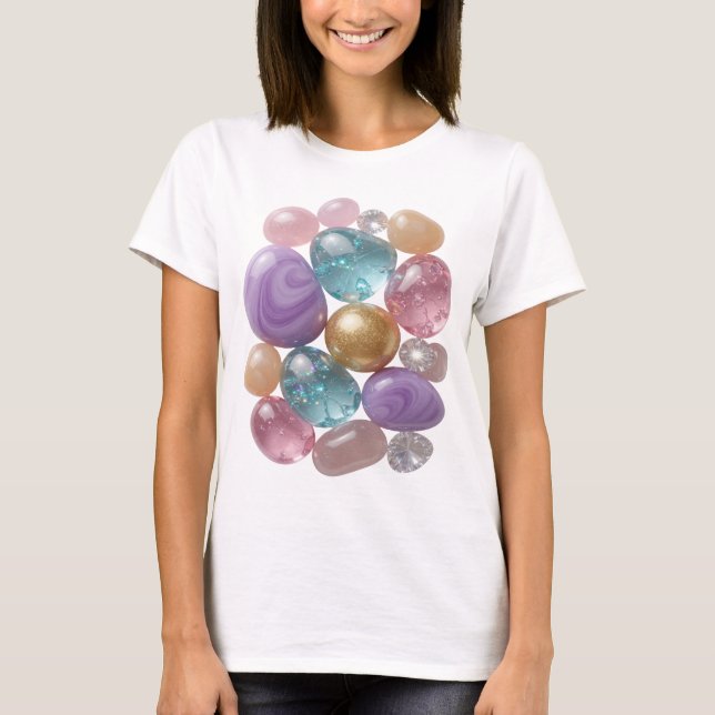 T-shirt Création d'ART ABSTRAIT argent tendance (Devant)