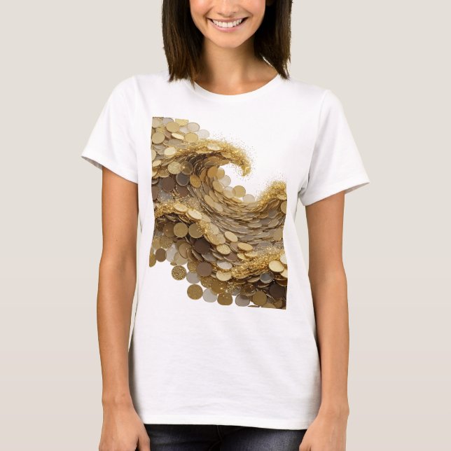 T-shirt Création d'ART ABSTRAIT Argenté v3 (Devant)