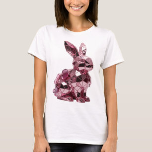 T-shirt Création d'art abstrait rose WITTY