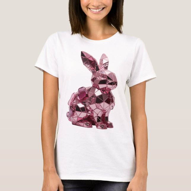 T-shirt Création d'art abstrait rose WITTY (Devant)
