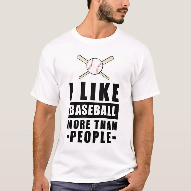 T-shirt Création de baseball amusant (Devant)
