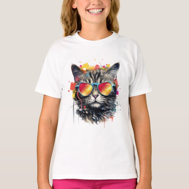 T-shirt Création de chats Kitty (Devant)