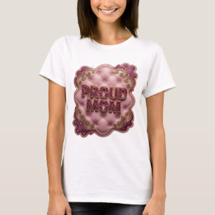 T-shirt Création de déclaration de MAMAN FIÈRE Witty Gold