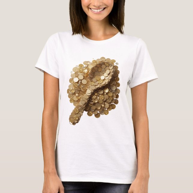 T-shirt Création de déclaration GEMS OF ABUNDANCE en or lu (Devant)