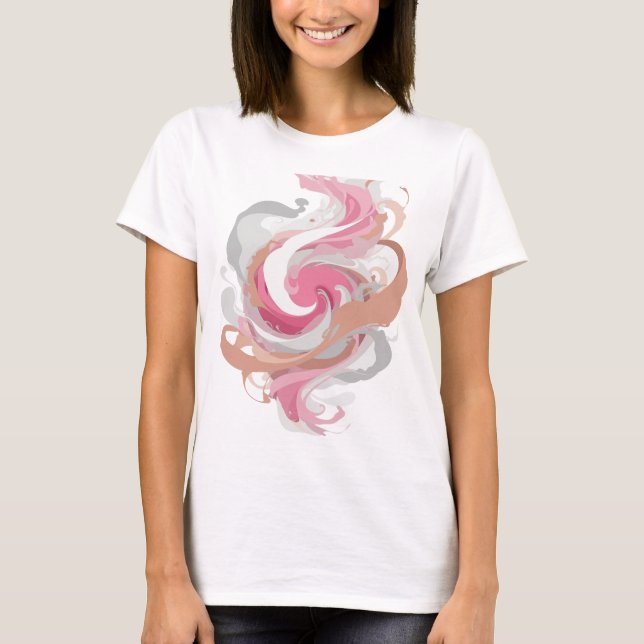 T-shirt Création de design abstrait d'art en gris propre (Devant)