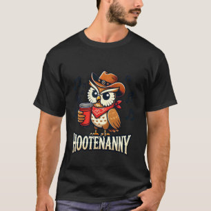 T-shirt Création de fête de hibou drôle avec festival de m