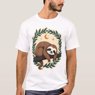 T-shirt Création de forêt botanique de cœur de paresseux v
