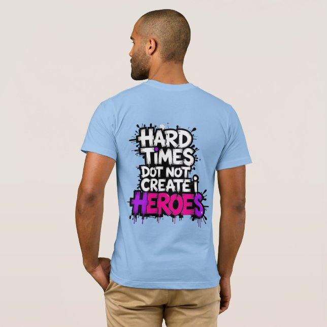 T-shirt Création de héros typographiques à dégradé vibrant (Dos entier)