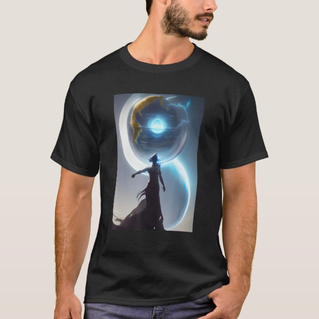 T-shirt Création De L'Espace Céleste De L'Imaginaire Mondi (Devant)