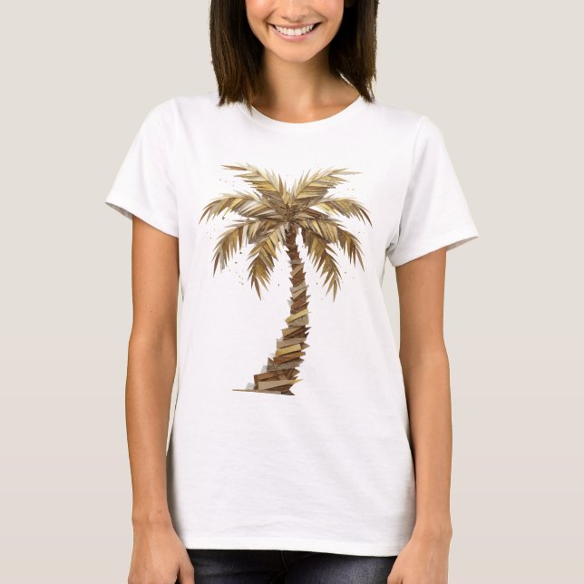 T-shirt Création de style ART ABSTRAIT en or (Devant)