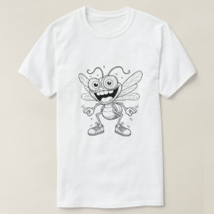 T-shirt Création de style de dessin animé d'abeille