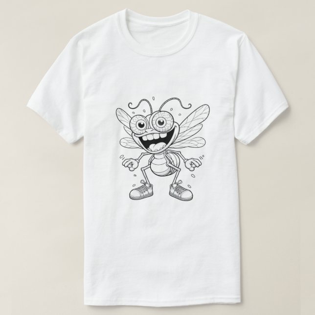 T-shirt Création de style de dessin animé d'abeille (Design devant)