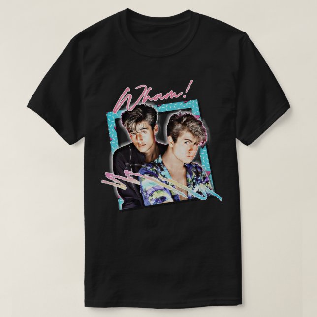 T-shirt Création de style Wham 80s Vintage (Design devant)