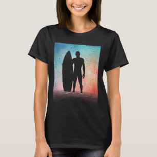 T-shirt Création de surf vintage drôle pour hommes garçons