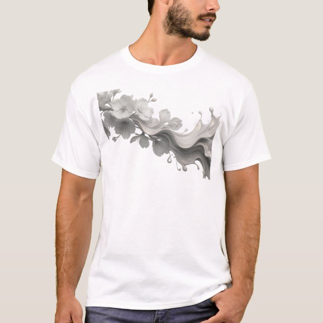 T-shirt Création d'œuvre d'art de FLEUR ABSTRAITE expressi (Devant)