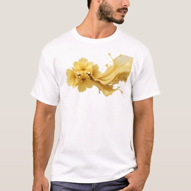 T-shirt Création d'œuvre d'art de FLEUR ABSTRAITE tendance (Devant)