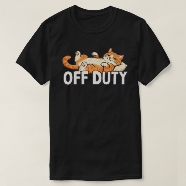 T-shirt Création drôle de chat hors service (Design devant)