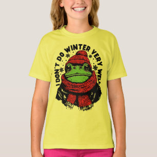 T-shirt Création drôle de grenouille d'hiver