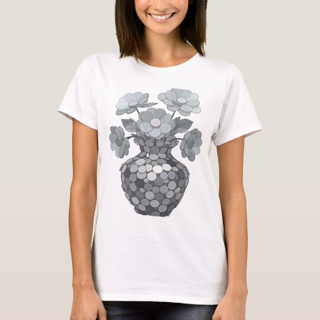 T-shirt Création graphique ART ABSTRAIT Gris Frais (Devant)