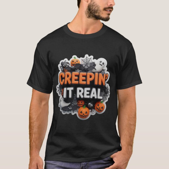 T-shirt Création Halloween Creepin It Real (Devant)