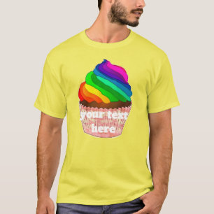 T-shirt Création personnalisable de gâteau Pride arc-en-ci