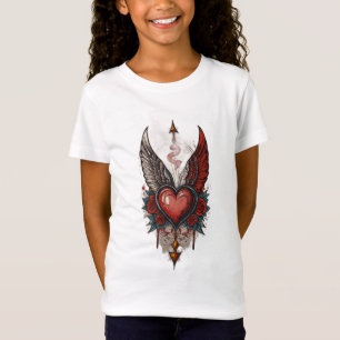 T-Shirt Créations classiques d'encre : Collection Coeur &