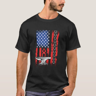 T-shirt Créations patriotiques 14 juillet Drapeau américai