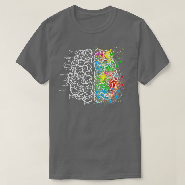 T-shirt Creative Cerveau Art Math (Design devant)