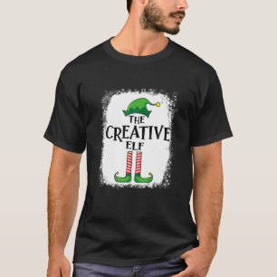 T-shirt Creative Elf Matching Famille Drôle Noël