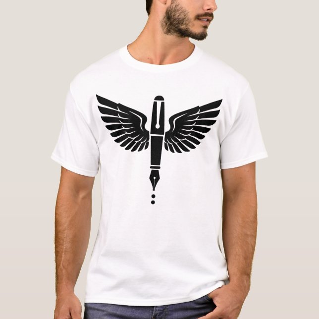 T-shirt Creative Freedom Wings and Pencil Icon Artistic In (Devant)