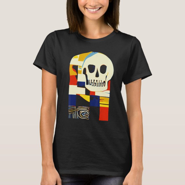 T-shirt Creative Patchwork Crâne Formes Abstraites Artural (Devant)