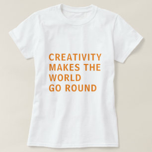 T-shirt Créativité Slogan Citation Orange Typographie