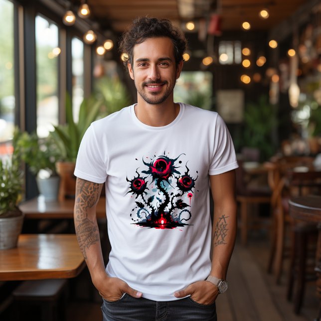 T-shirt Créature Abyssale aux Yeux Écarlates (Créateur téléchargé)