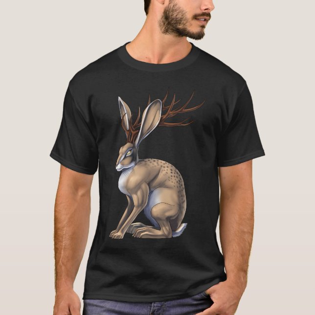 T-shirt Créature cryptide Jackalope (Devant)