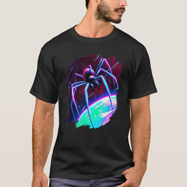 T-shirt Créature d'araignée mutante géante effrayante dans (Devant)