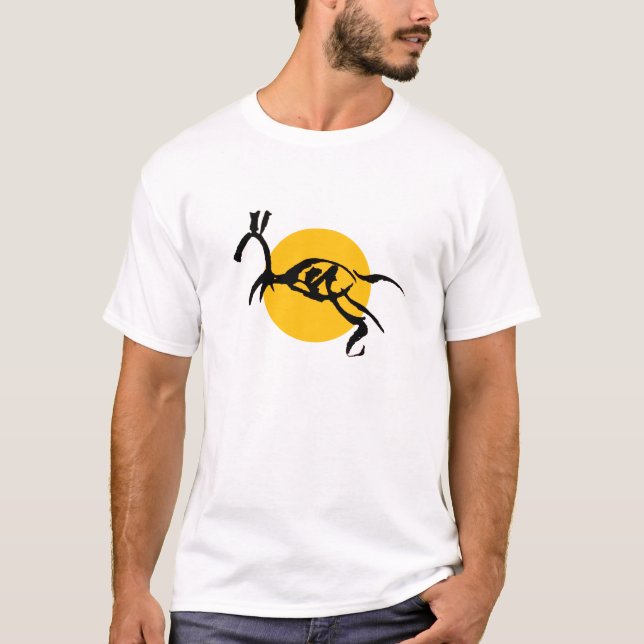 T-shirt Créature de cheval abstrait Dessin au pinceau (Devant)