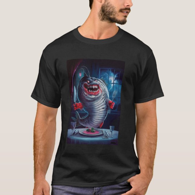 T-shirt Créature de l'océan Halloween effrayante et effray (Devant)
