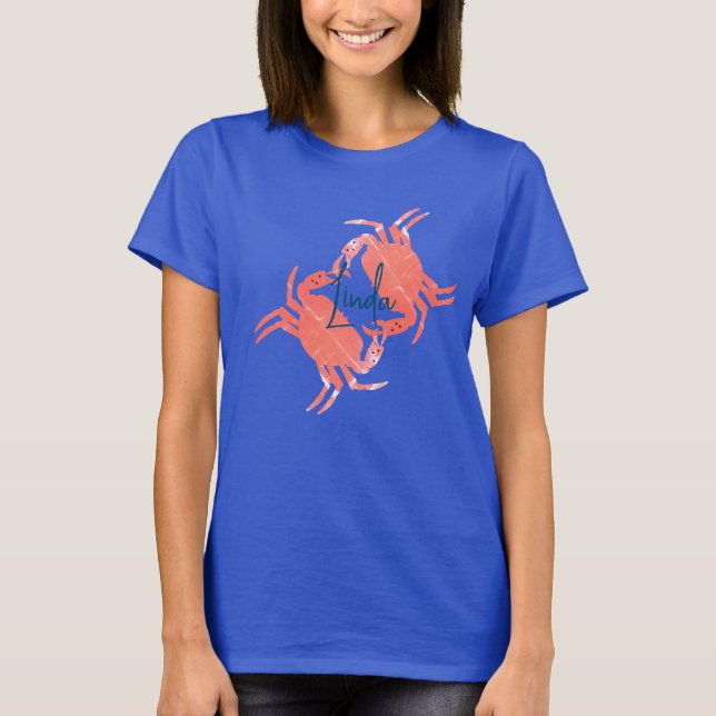 T-shirt Créature de l'océan plage crabe  (Devant)