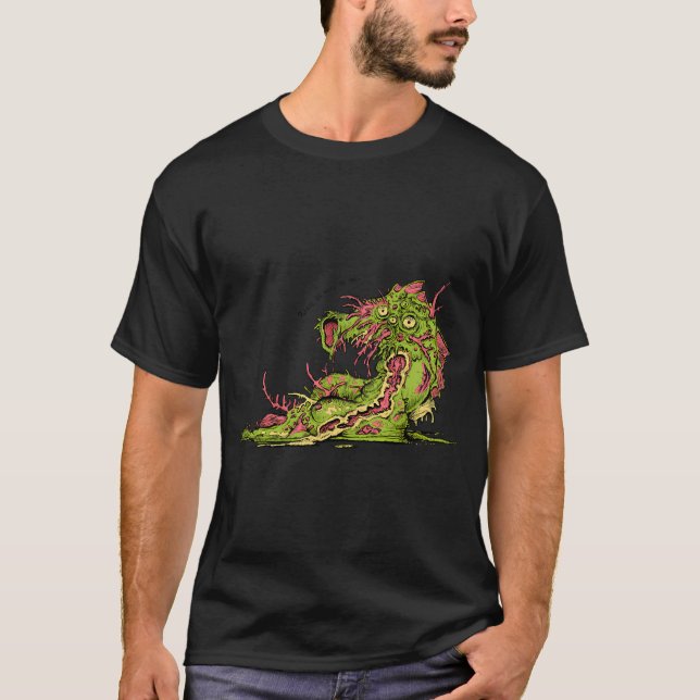 T-shirt Créature de poisson mutant de dessin animé triste  (Devant)